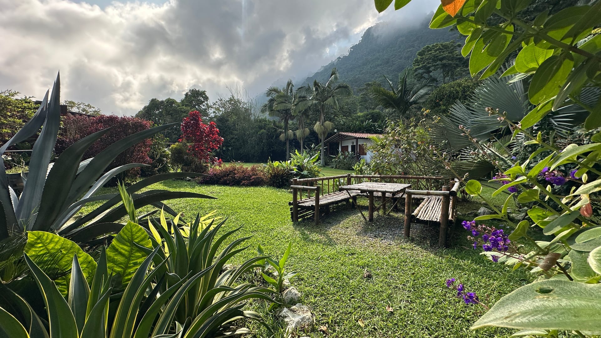 Sunset patio with mountain views
